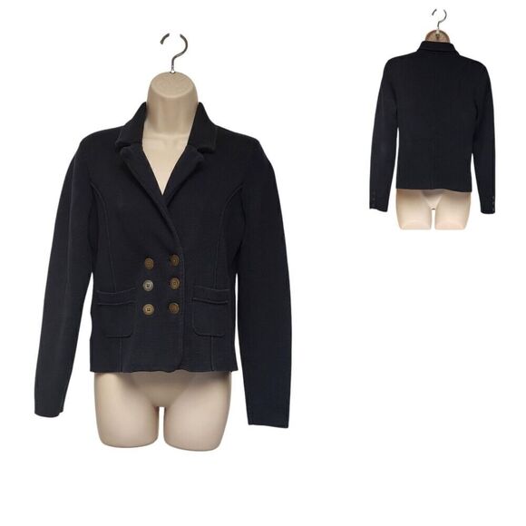 Ann Taylor Loft Double Breasted Long Sleeve Jacket Navy Blue Size Small - Picture 1 of 10